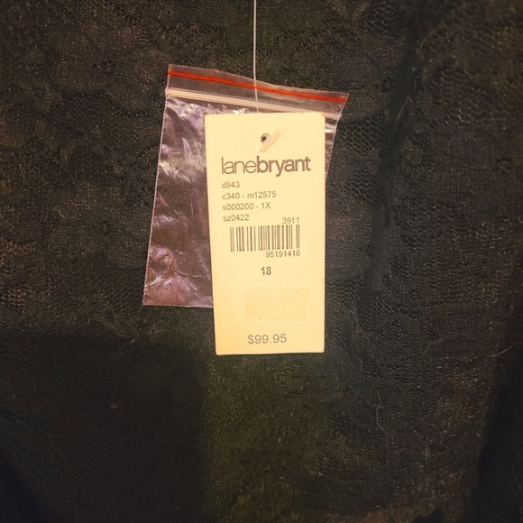 Black Lace Formal Dress with Rhinestone Belt - Picture 6 of 8